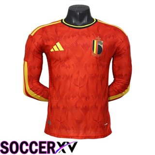 Belgium Home Soccer Jersey Long sleeve Soccer World Cup 2026