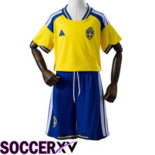 Suède Kids Home Soccer Jersey 2026/2027