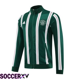 Manchester United Training Jacket Green White 2024/2025