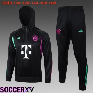 Bayern Munich Training Tracksuit Hoodie Kids Black 2024/2025