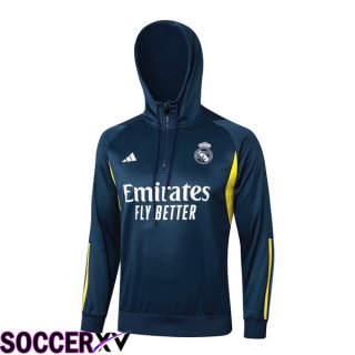 Real Madrid Training Sweatshirt Hoodie Blue Royal 2024/2025