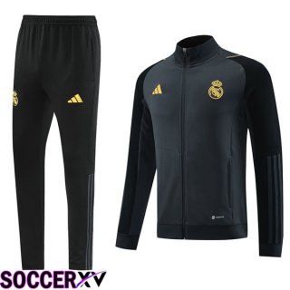 Real Madrid Training Jacket Suit Grey 2024/2025