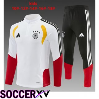Germany Kids Training Jacket Hoodie Training Tracksuit White 2025/2026