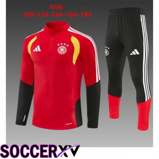 Germany Kids Training Jacket Hoodie Training Tracksuit Red 2025/2026