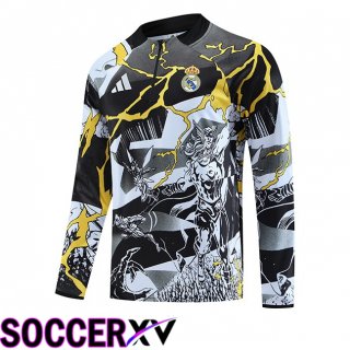Real Madrid Training Sweatshirt Black White 2025/2026