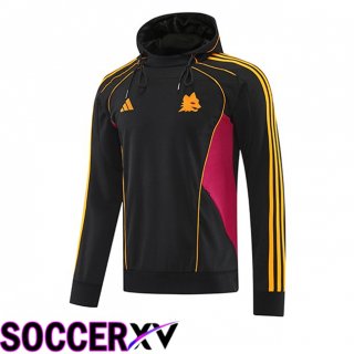 AS Rome Training Sweatshirt Hoodie Black 2025/2026