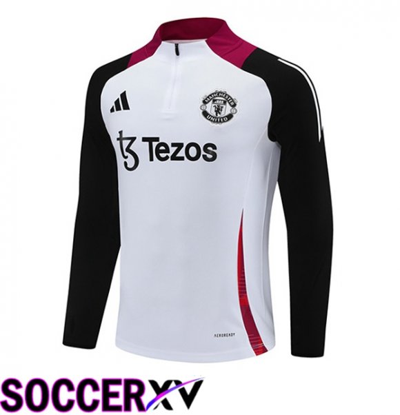 Manchester United Training Sweatshirt White Black 2025/2026