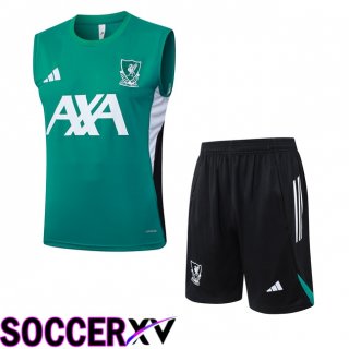 FC Liverpool Gilet Soccer + Shorts Green 2025/2026