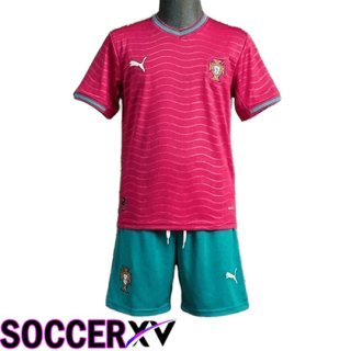 Portugal Kids Home Soccer Jersey Soccer World Cup 2026
