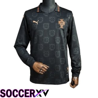 Portugal Long sleeve Soccer Jersey Special Edition Black 2026/2027