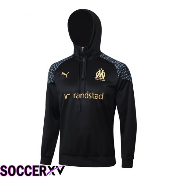 Marseille OM Training Sweatshirt Hoodie Black 2024/2025