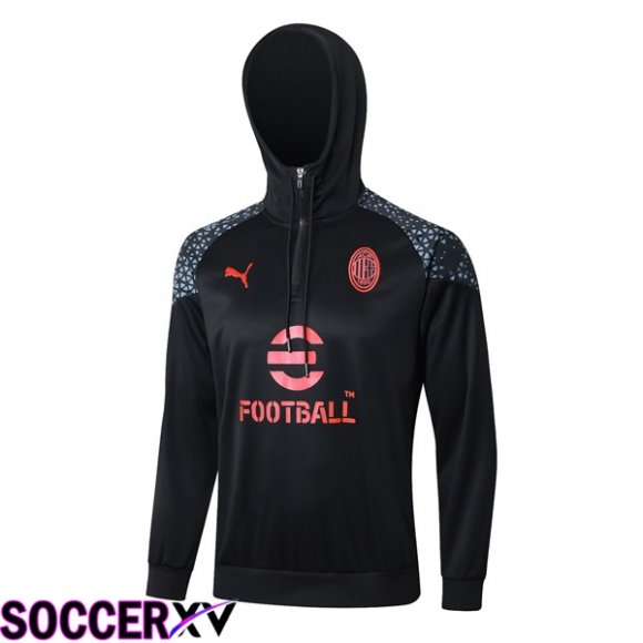 AC Milan Training Sweatshirt Hoodie Black 2024/2025