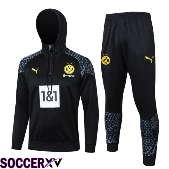 Dortmund BVB Training Tracksuit Sweatshirt Hoodie Black 2024/2025