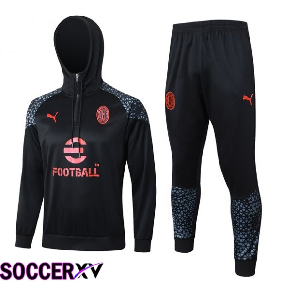 AC Milan Training Tracksuit Sweatshirt Hoodie Black 2024/2025