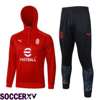 AC Milan Training Tracksuit Sweatshirt Hoodie Red 2024/2025