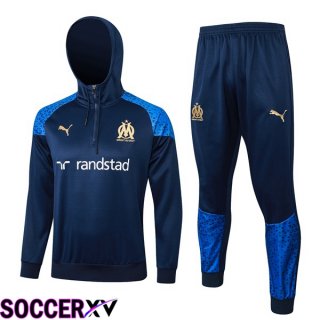 Marseille OM Training Tracksuit Sweatshirt Hoodie Blue Royal 2024/2025