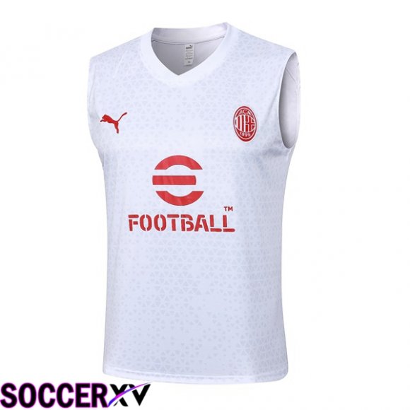 AC Milan Soccer Vest + Shorts White 2024/2025