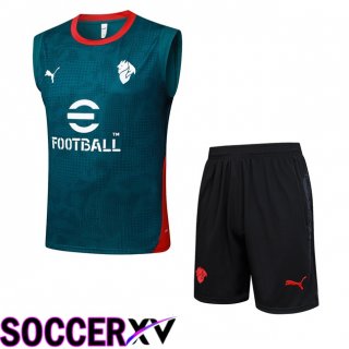 AC Milan Gilet Soccer + Shorts Green 2025/2026
