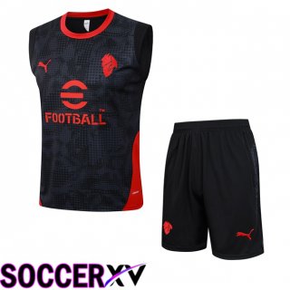 AC Milan Gilet Soccer + Shorts Black 2025/2026