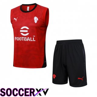 AC Milan Gilet Soccer + Shorts Red 2025/2026