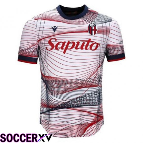 Bologna Soccer Jersey Third White Red 2023/2024