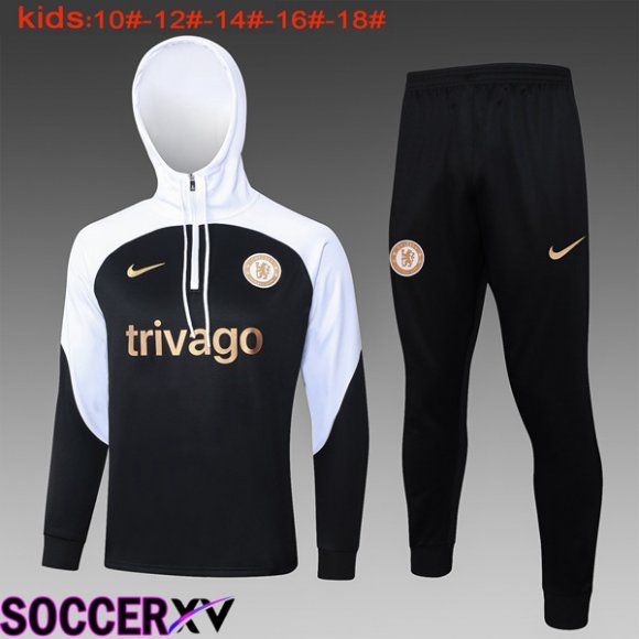 FC Chelsea Training Tracksuit Hoodie Kids Black 2024/2025