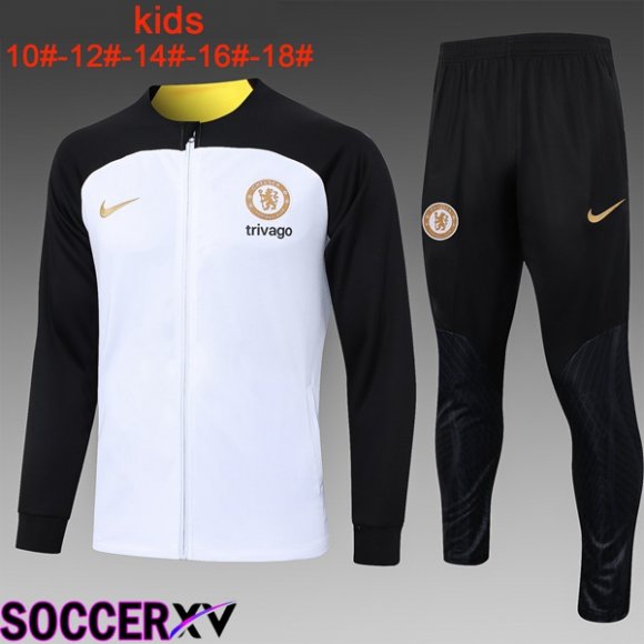 FC Chelsea Training Jacket Suit Kids White 2024/2025