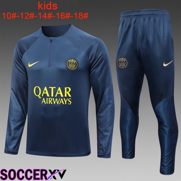 Paris PSG Training Tracksuit Suit Kids Blue Royal 2024/2025