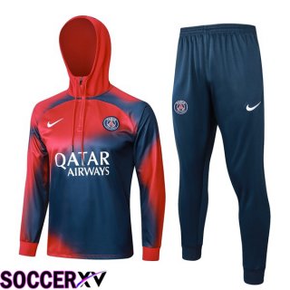 Paris PSG Training Tracksuit Sweatshirt Hoodie Red Blue 2024/2025