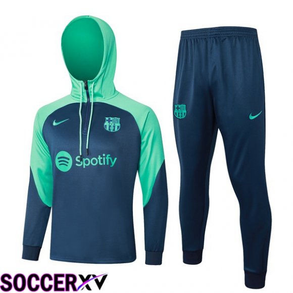 FC Barcelona Training Tracksuit Sweatshirt Hoodie Green Blue 2024/2025