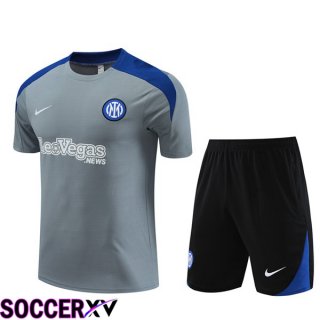 Inter Milan Training T Shirt + Shorts Grey 2024/2025