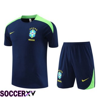 Brazil Training T Shirt + Shorts Blue Royal 2024/2025