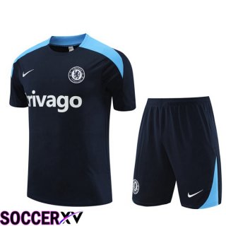 FC Chelsea Training T Shirt + Shorts Blue Royal 2024/2025