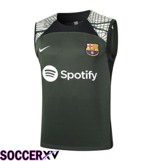 FC Barcelona Soccer Vest + Shorts Green 2024/2025