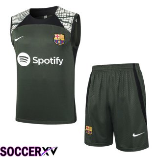 FC Barcelona Soccer Vest + Shorts Green 2024/2025