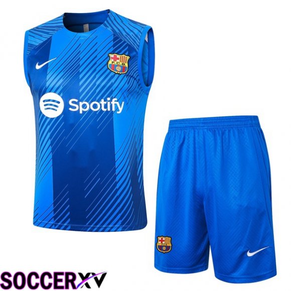 FC Barcelona Soccer Vest + Shorts Blue 2024/2025