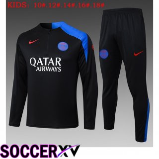 Paris PSG Kids Training Jacket Hoodie Training Tracksuit Black 2025/2026