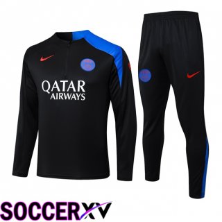 Paris PSG Training Jacket Hoodie Training Tracksuit Black 2025/2026