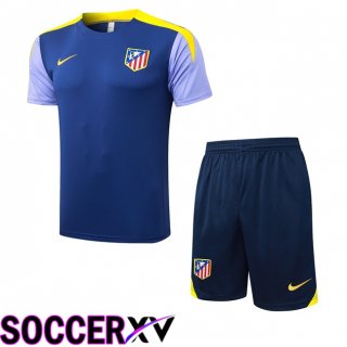 Atletico Madrid kit Training T Shirt + Shorts Blue Royal 2025/2026