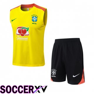 Brazil Gilet Soccer + Shorts Yellow 2025/2026