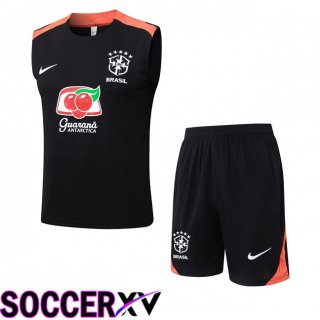 Brazil Gilet Soccer + Shorts Black 2025/2026