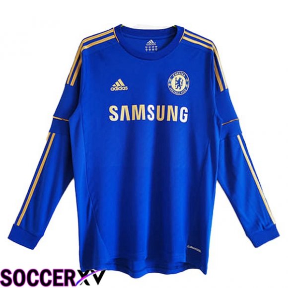 FC Chelsea Retro Soccer Jersey Home Long sleeve Blue 2012-2013