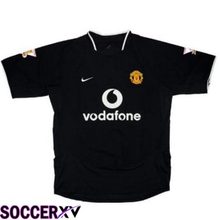 Manchester United Retro Soccer Jersey Away Black 2003-2004