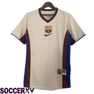 FC Barcelona Retro Soccer Jersey Away Grey 1998-1999