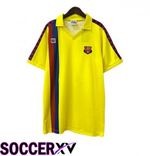 FC Barcelona Retro Away Soccer Jersey Yellow 1982-1984