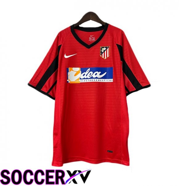 Atletico Madrid Retro Away Soccer Jersey Red 2001-2002