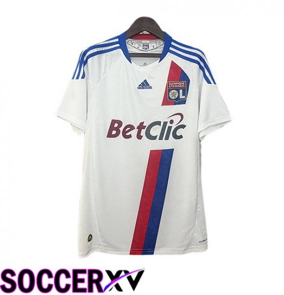 lyon OL Retro Home Soccer Jersey White 2010-2011