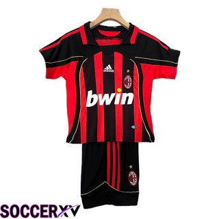 AC Milan Retro Kids Soccer Jersey Home 2006/2007