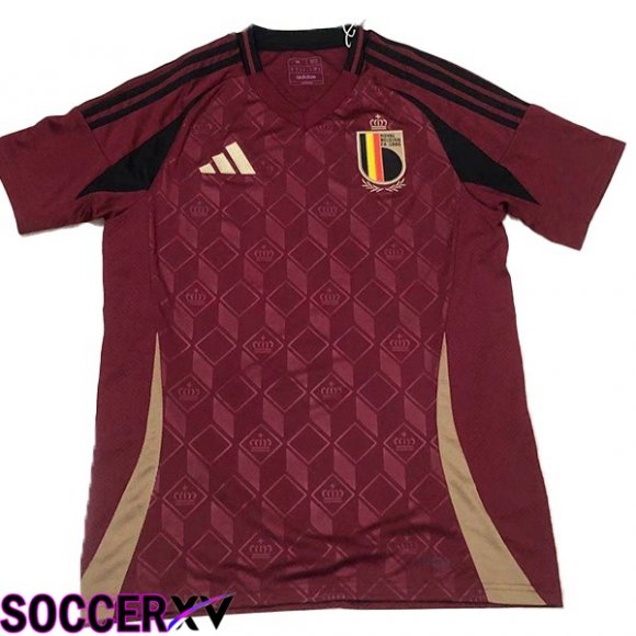 Belgium Soccer Jersey Home Red Version Fuite UEFA Euro 2024