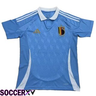 Belgium Soccer Jersey Away Blue Version Fuite UEFA Euro 2024